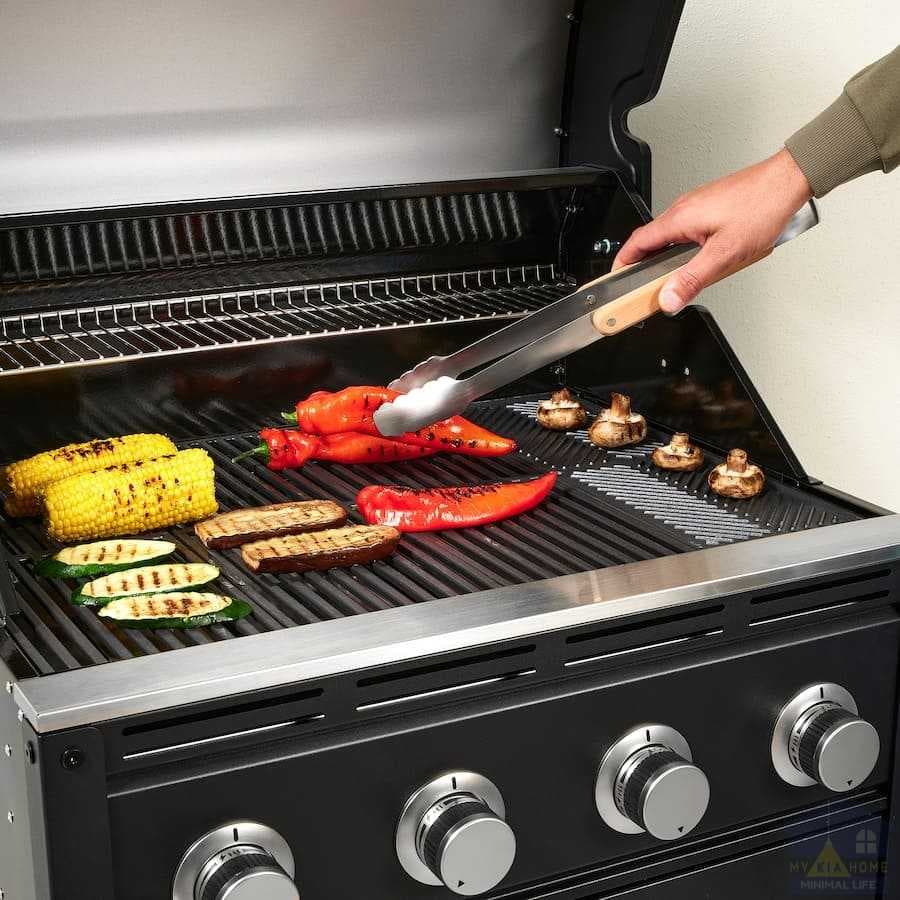 ابزار باربیکیو دسته چوبی ایکیا مدل GRILLTIDER — تصویر ۴