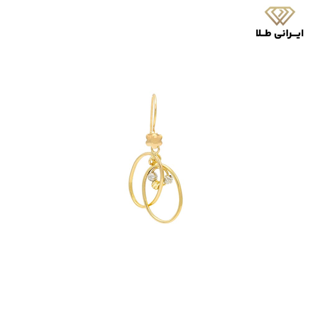 گوشواره طلا زنانه مدل بیضی — تصویر ۴
