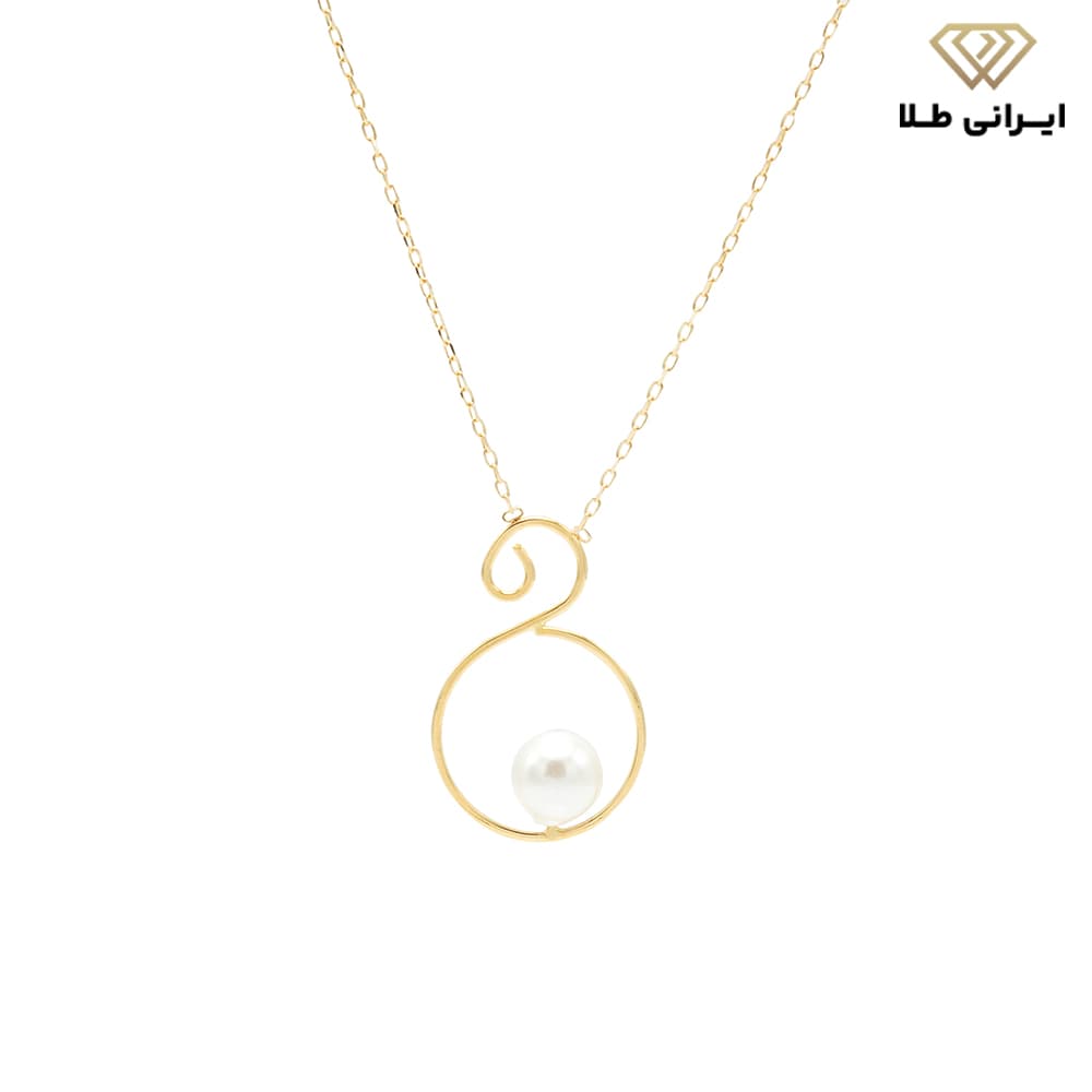 گردنبند طلا زنانه مدل مروارید — تصویر ۳