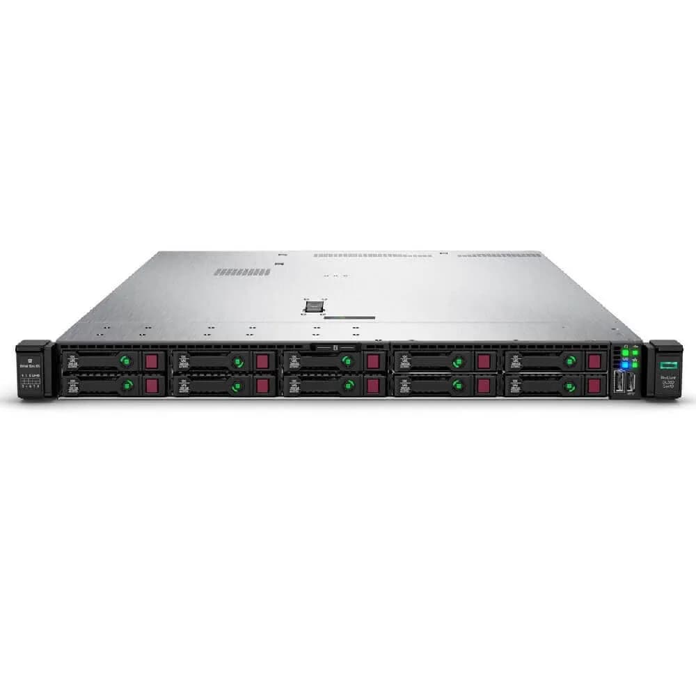 سرور استوک HP ProLiant DL360 G10 8SFF | 2× Xeon Gold 6138 | رم 32GB DDR4 ECC | 4× HDD HP 1TB 7.2K + Caddy | RAID P408i 2GB | دو پاور 500W