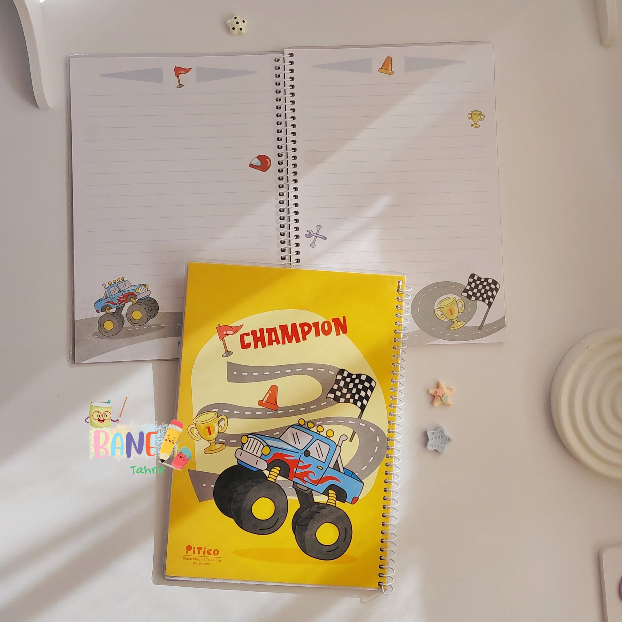 دفتر مشق حاشیه دار مجلد 60 برگ tiny explorers — تصویر ۵