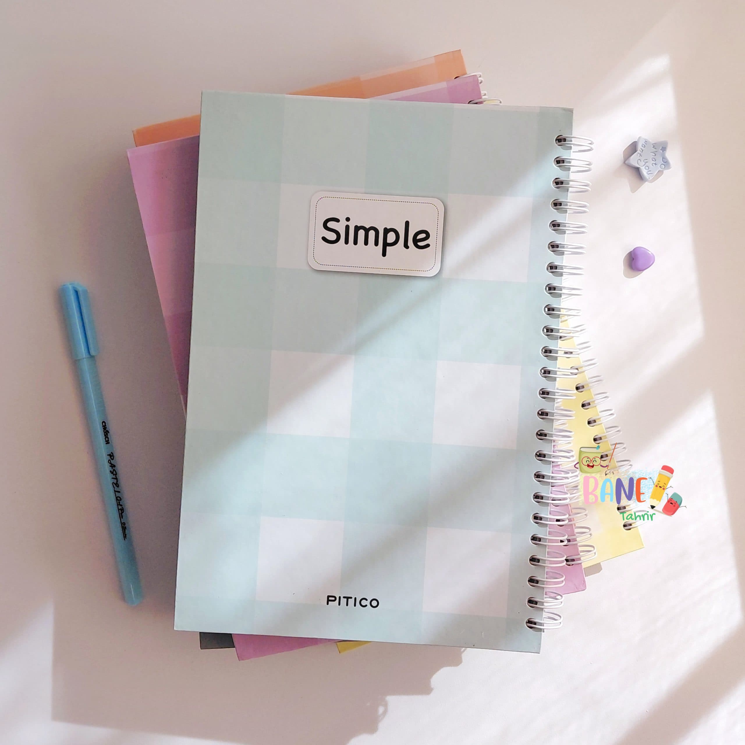دفتر جلد سخت 100 برگ پاستلی simple برند پیتیکو — تصویر ۶