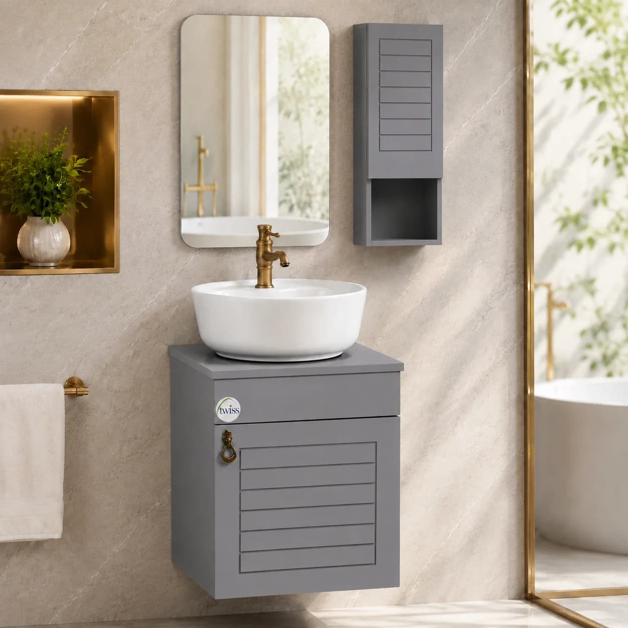 روشویی کابینتی کوچک مدرن زرین نیک کد ZN8484 — تصویر ۹