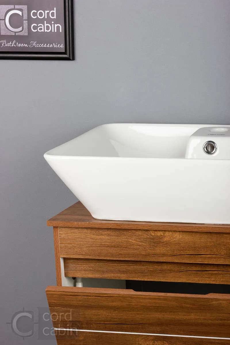 روشویی کابینتی و آینه باکس 40*60 طرح چوب والریا — تصویر ۴