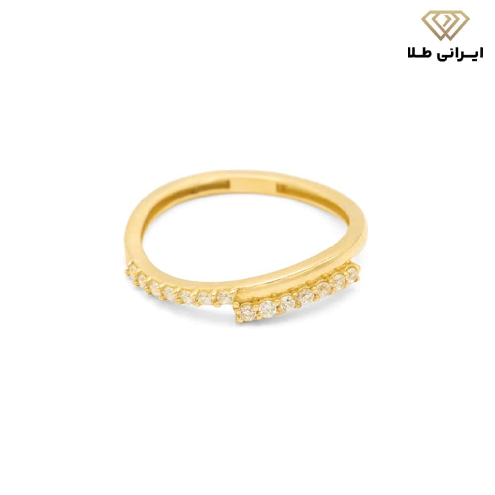 انگشتر طلا زنانه نگین دار کد ۱۰۱