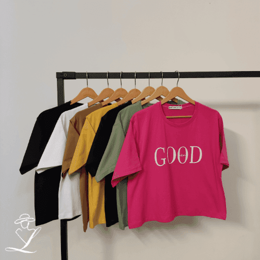 کراپ شورتک GOOD VIBES