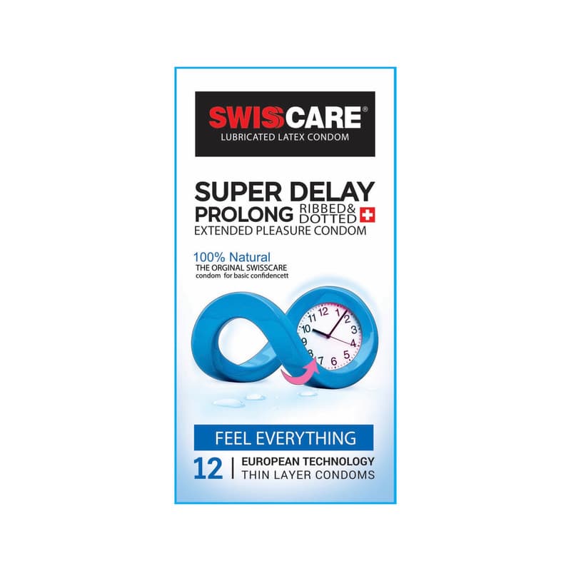 کاندوم تاخیری و خاردار super delay سوئیس کر — تصویر ۲