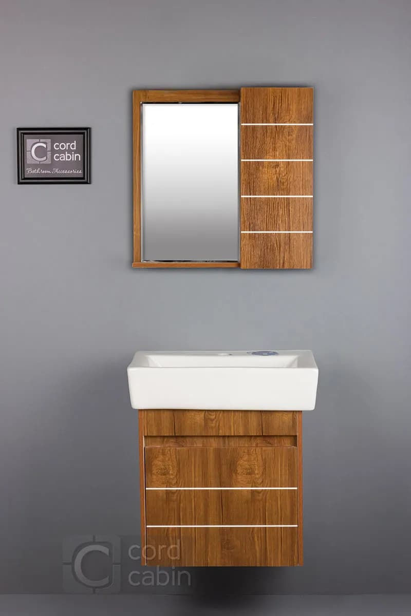روشویی کابینتی و آینه باکس آتیلا طرح چوب سینا