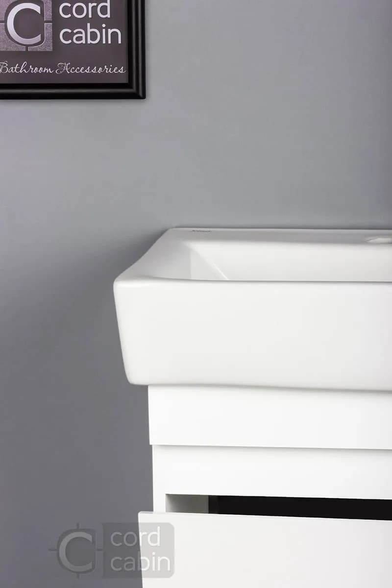 روشویی کابینتی طرح آتیلا تمام سفید سینا — تصویر ۷