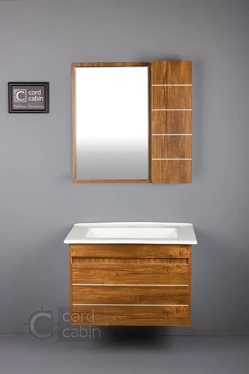 روشویی کابینتی طرح چوب بدون صفحه توکار آرمیتاژ — تصویر ۹