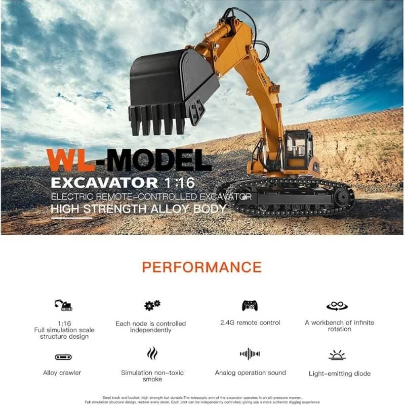 بیل مکانیکی کنترلی WLTOYS 16800 — تصویر ۷