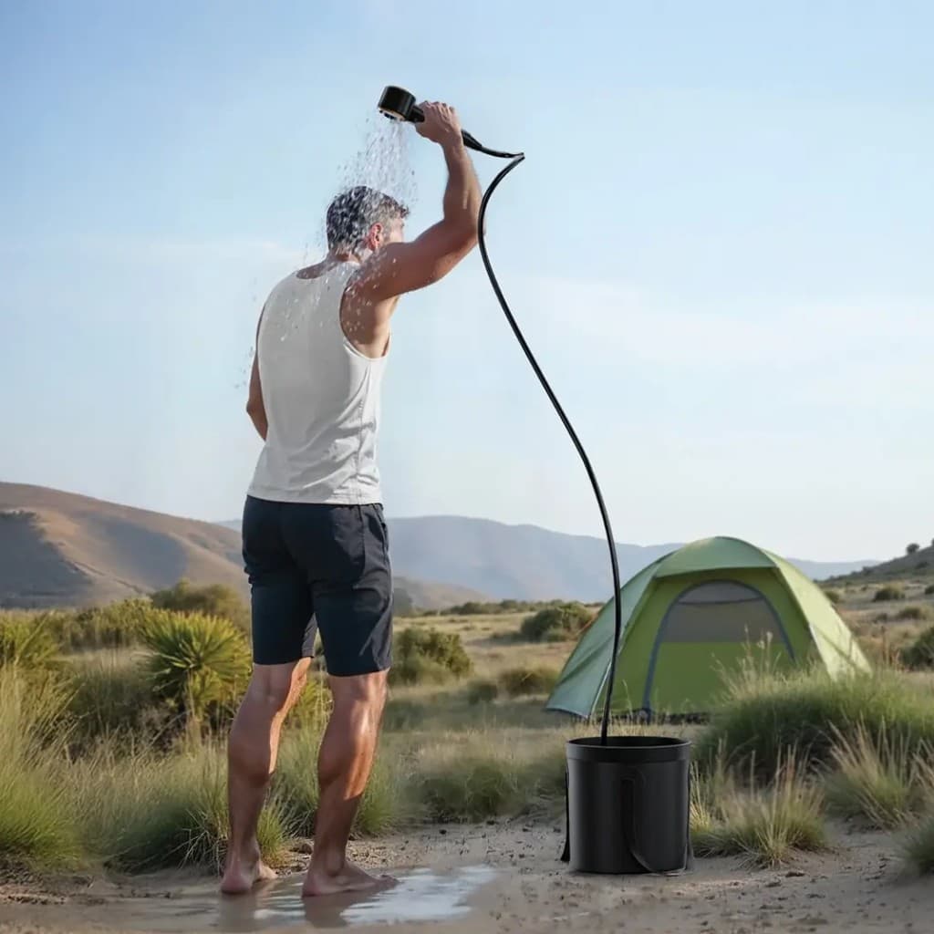 دوش کمپینگ گرین لاین مدل CAMPING SHOWER مخزن دار ۲۰ لیتر — تصویر ۷