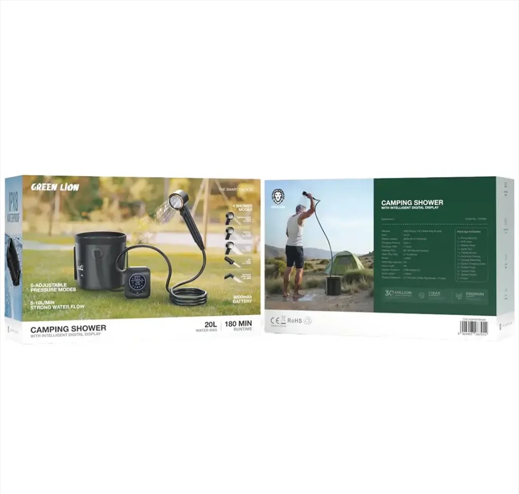 دوش کمپینگ گرین لاین مدل CAMPING SHOWER مخزن دار ۲۰ لیتر — تصویر ۹