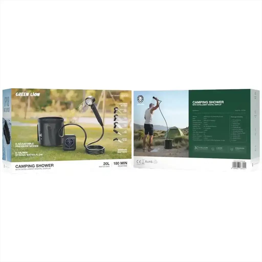 دوش کمپینگ گرین لاین مدل CAMPING SHOWER مخزن دار ۲۰ لیتر — تصویر ۴