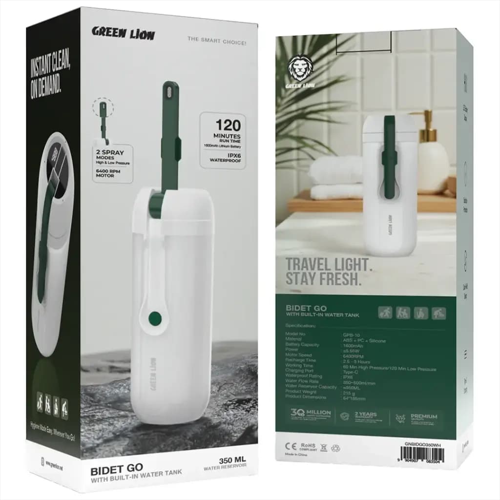 بیده شارژی گرین لاین مدل Bidet Go with Built-In Water Tank — تصویر ۳