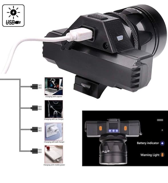 چراغ هدلایت دوچرخه سواری 800 لومن LED BST-001 | چراغ هدلایت نو دوچرخه سواری 6 حالت نوردهی مدل LED BST -001 | BST-001 LED bicycle headlight — تصویر ۷