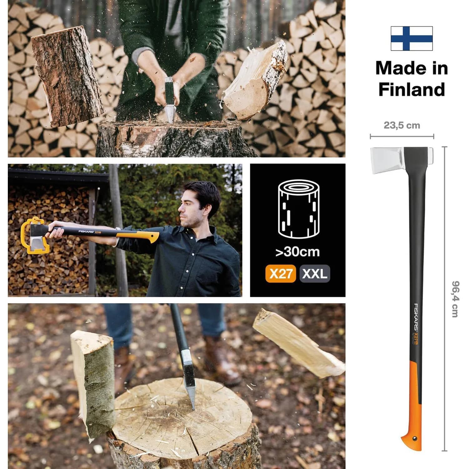 تبر فیسکارس Fiskars FSK122503 XXL-X27 Splitting Axe 2.6kg — تصویر ۵