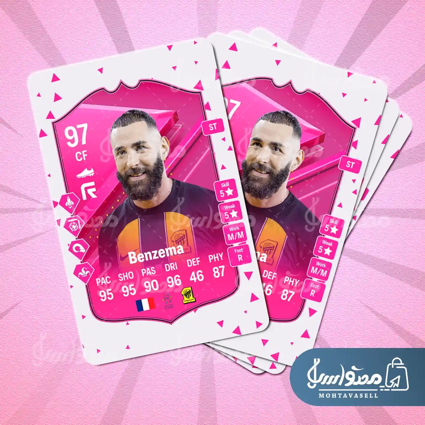 کارت بازی بنزما FC 24 (کارت فوتیز) — تصویر ۵