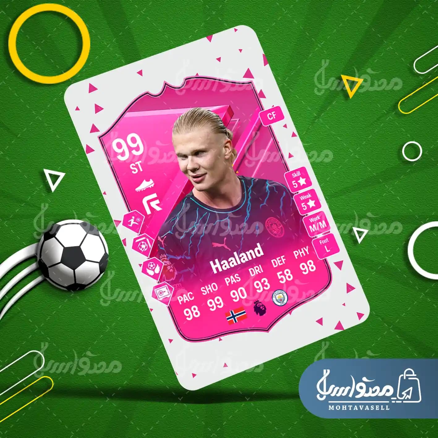 کارت بازی هالند FC 24 (کارت فوتیز)