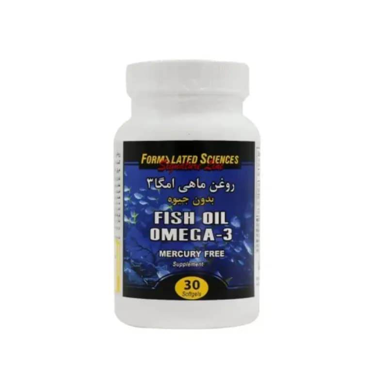 کپسول روغن ماهی امگا ۳ فاقد جیوه فرمولیتد ساینسز بسته ۳۰ عددی — تصویر ۲
