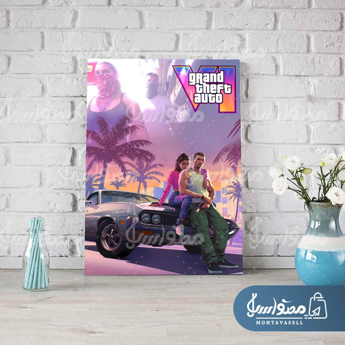 تابلو عکس جی تی ای 6 همراه با لوگو GTA VI — تصویر ۱۲