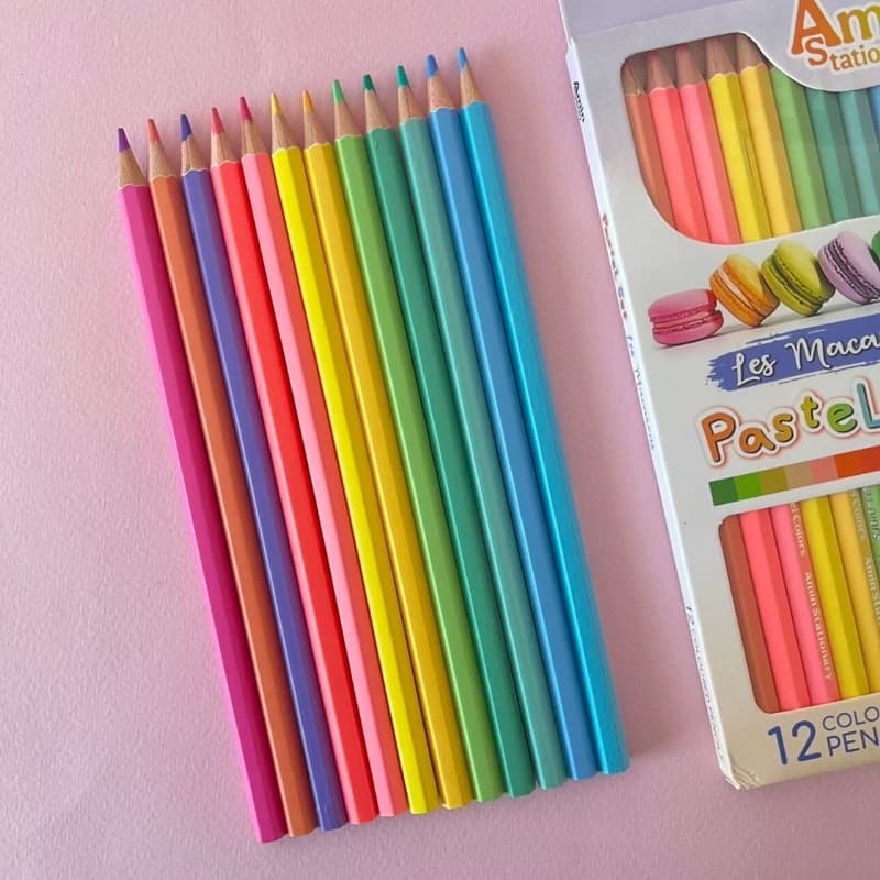 مدادرنگی 12 رنگ پاستلی Pastel set — تصویر ۳