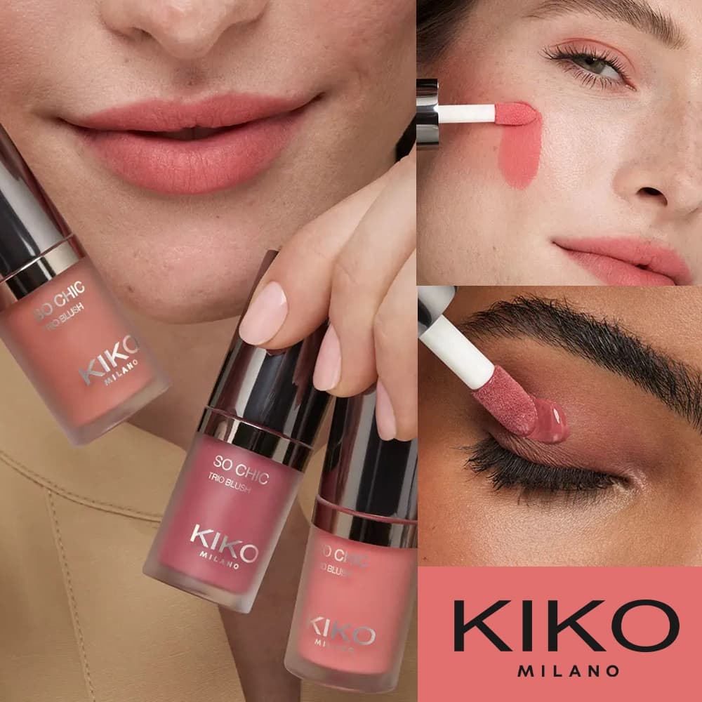 رژگونه مایع 3 در 1 کیکو مدل So Chic Trio — تصویر ۴