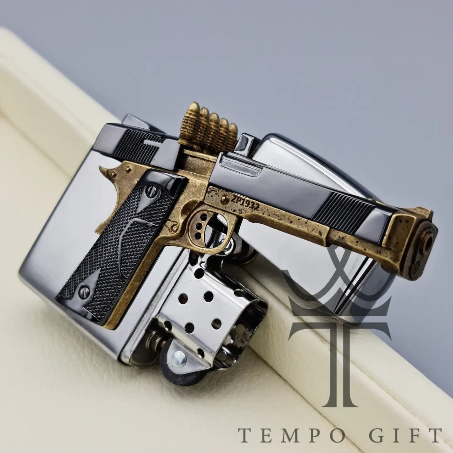 فندک زیپو اورجینال مدل تفنگ Gun — تصویر ۳