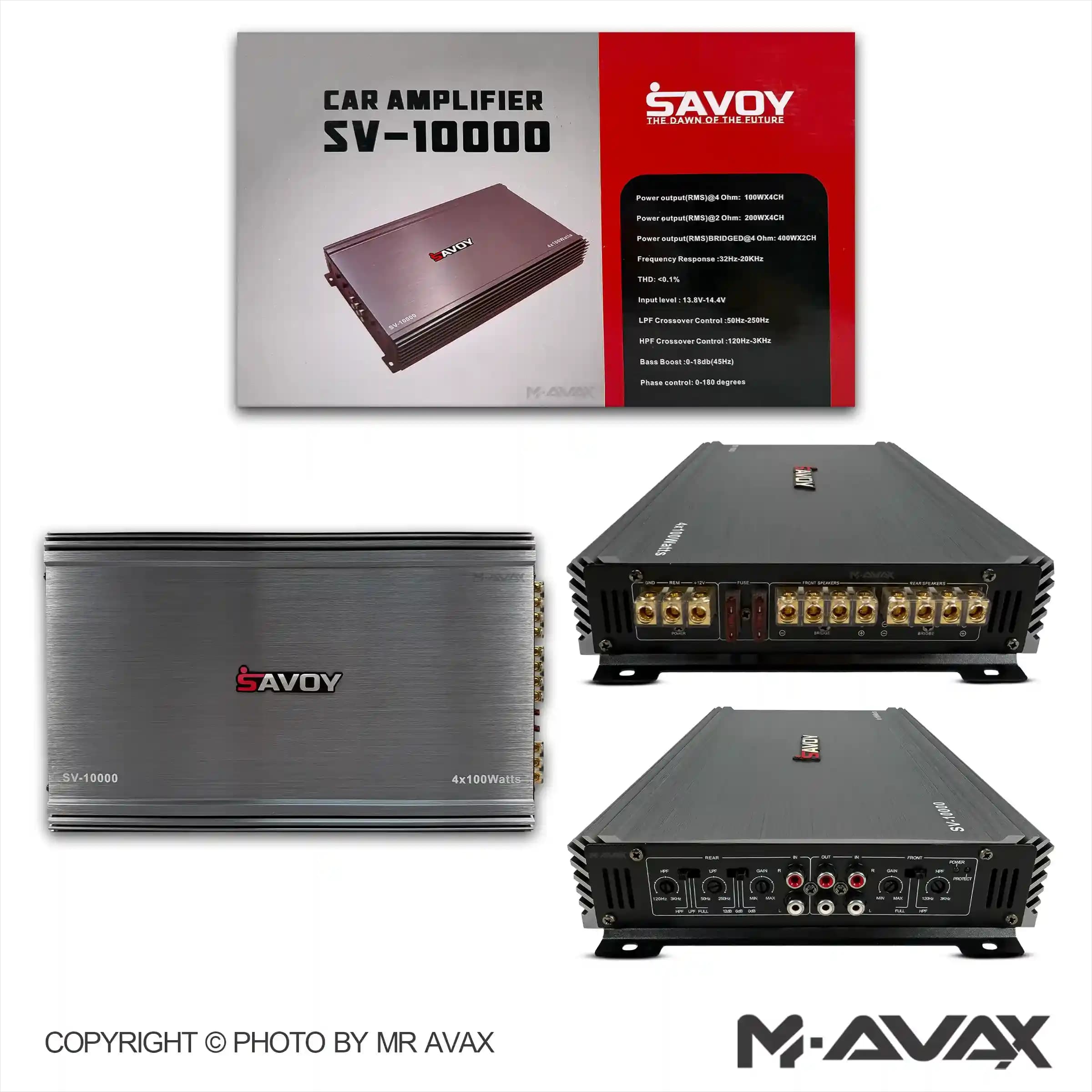 آمپلی فایر 4 کانال ساووی مدل SV-10000