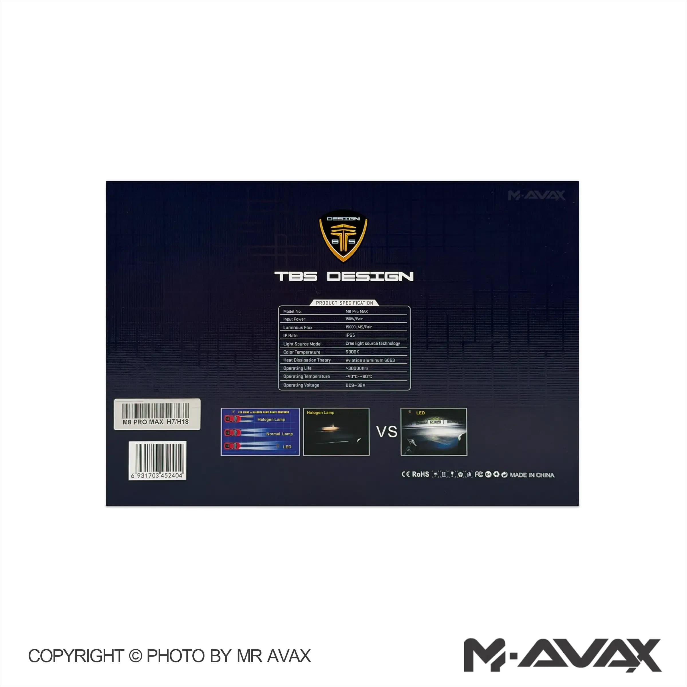 هدلايت M8-PRo MAX پایه H7وH18 — تصویر ۳