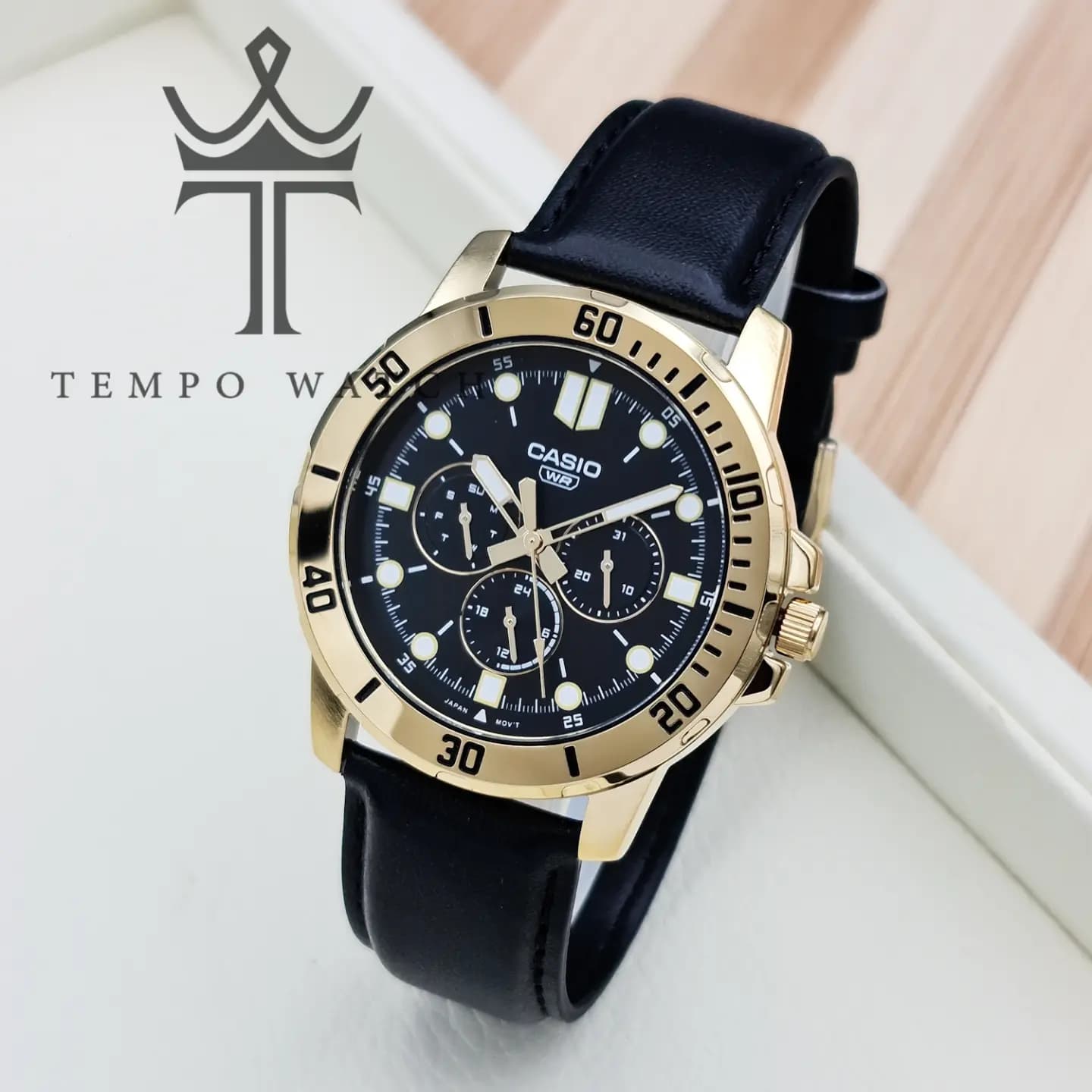 ساعت مچی کاسیو مردانه Casio MTP-VD300 مشکی — تصویر ۹
