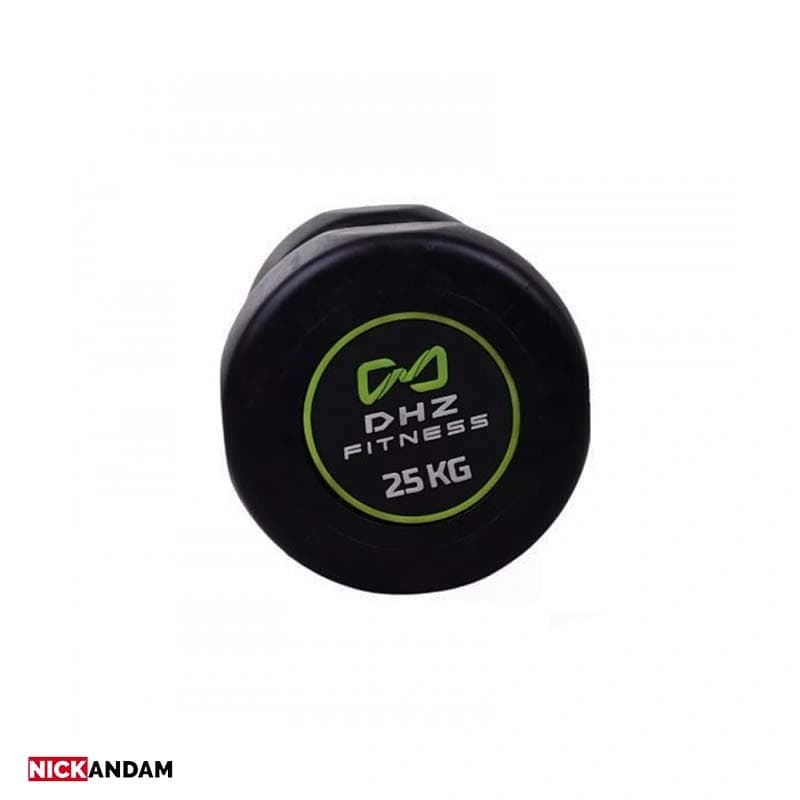 دمبل گرد مدل dhz وزن 25 کیلوگرم بسته 2 عددی