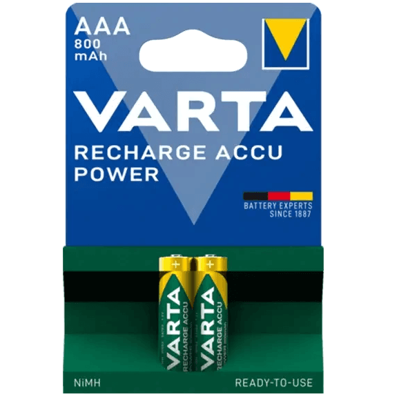 باتری نیم قلمی قابل شارژ وارتا مدل ACCU power Ready-to-use 800 بسته 2 عددی