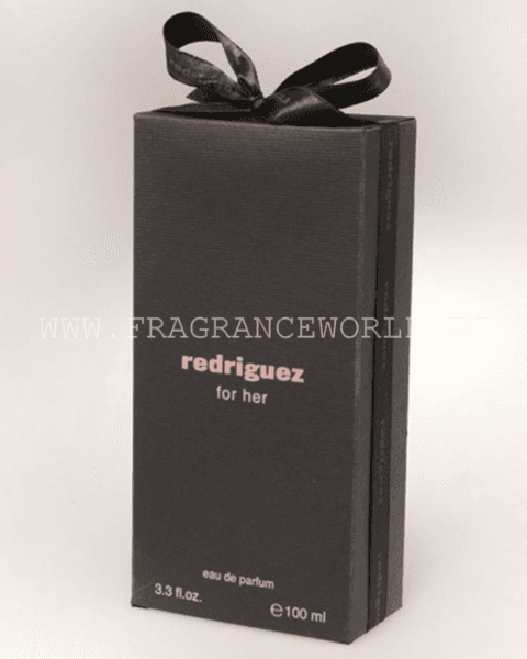 عطر و ادکلن زنانه رودریگرز(مشکی) فرگرانس اصل FRAGRANCE WORLD REDRIGUEZ FOR HER 100ML — تصویر ۴