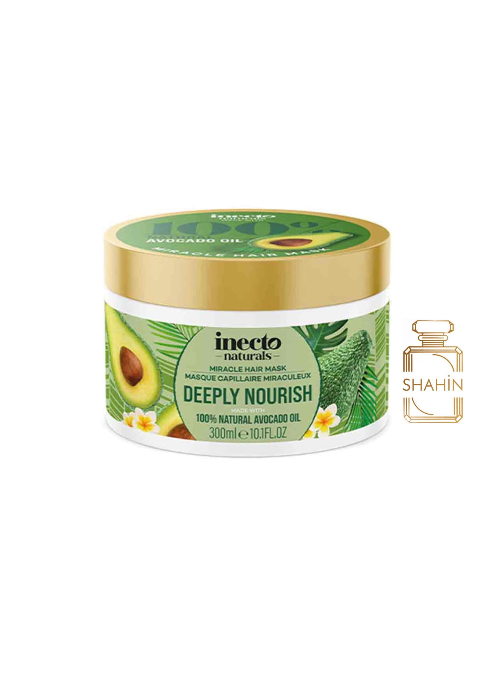 ماسک مو تغدیه کننده داخل حمام حاوی روغن آووکادو اینکتو اصل INECTO NATURALS AVOCADO OIL MASK 300ML — تصویر ۶