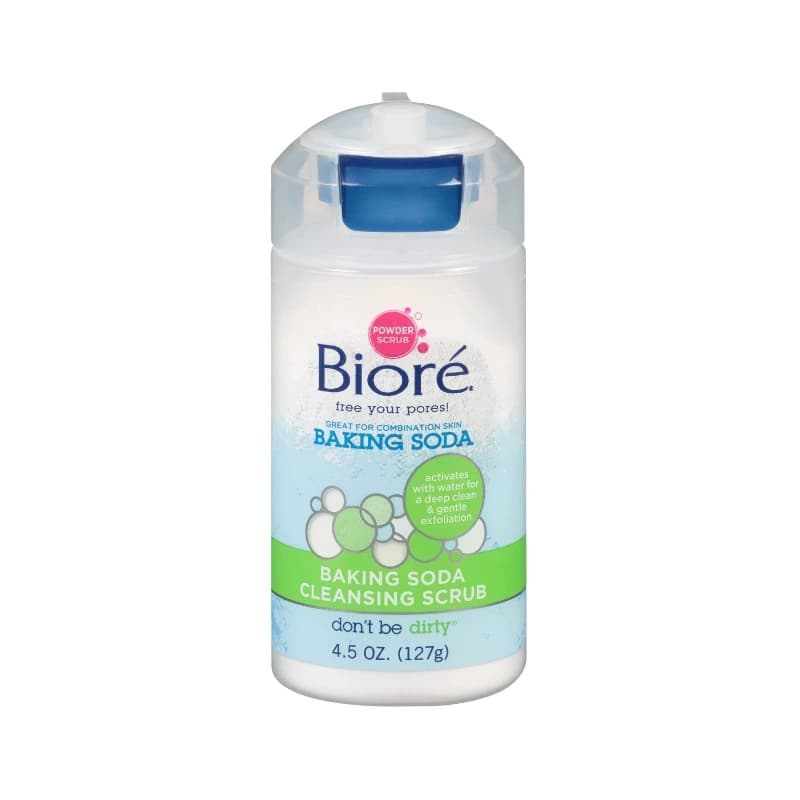 پودر روشن کننده و لایه بردار ملایم پوست صورت و بدن بیوره اصل Biore Baking Soda Cleansing Scrub 127G — تصویر ۳