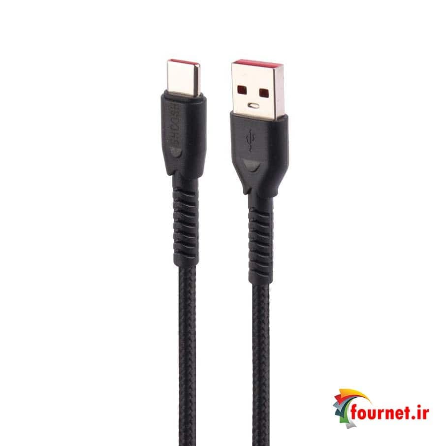 کابل تایپ سی فست شارژ Shoosh SH119C 5A 1.1m
