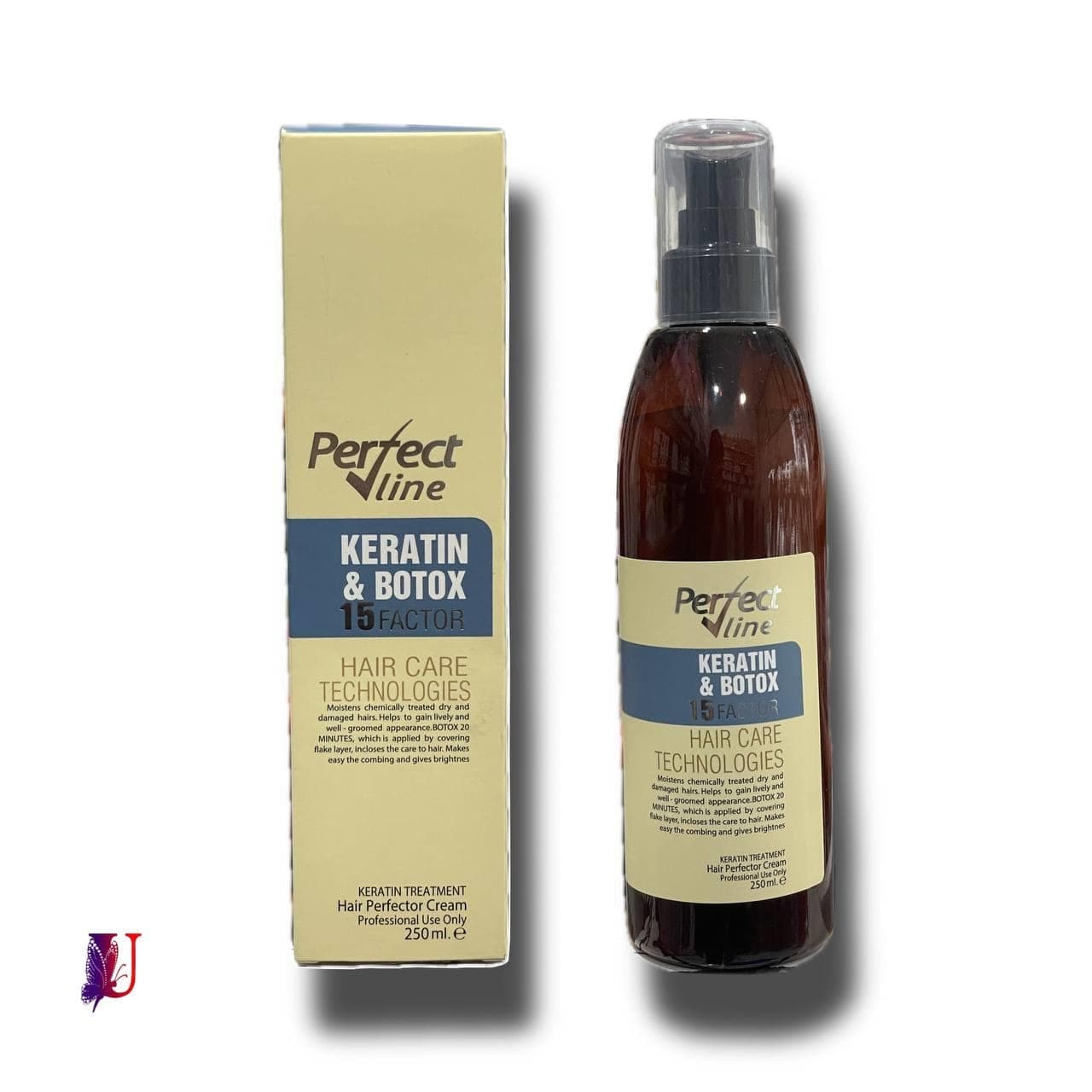 کرم موی 15 کاره کراتین و بوتاکس پرفکت لاین اصل Perfect Line Botax And Keratin Hair Cream 250ML — تصویر ۳
