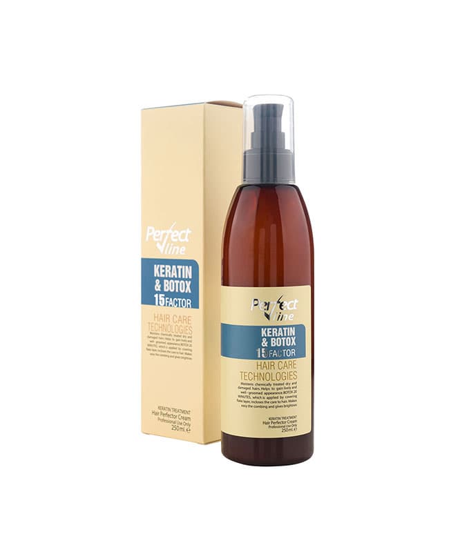 کرم موی 15 کاره کراتین و بوتاکس پرفکت لاین اصل Perfect Line Botax And Keratin Hair Cream 250ML — تصویر ۱۲