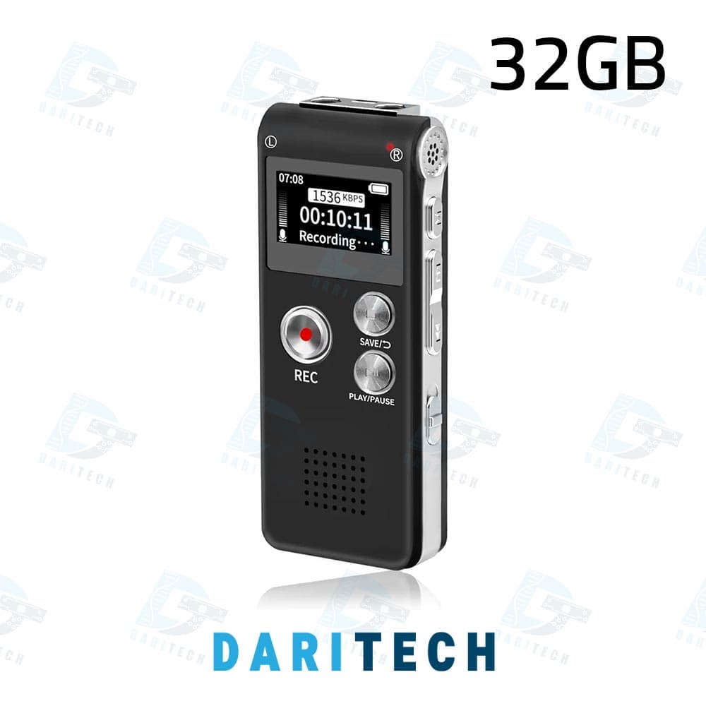 دستگاه ضبط صدای خبرنگاری V80 مدل 32 گیگ با نگهداری 30 ساعت شارژ