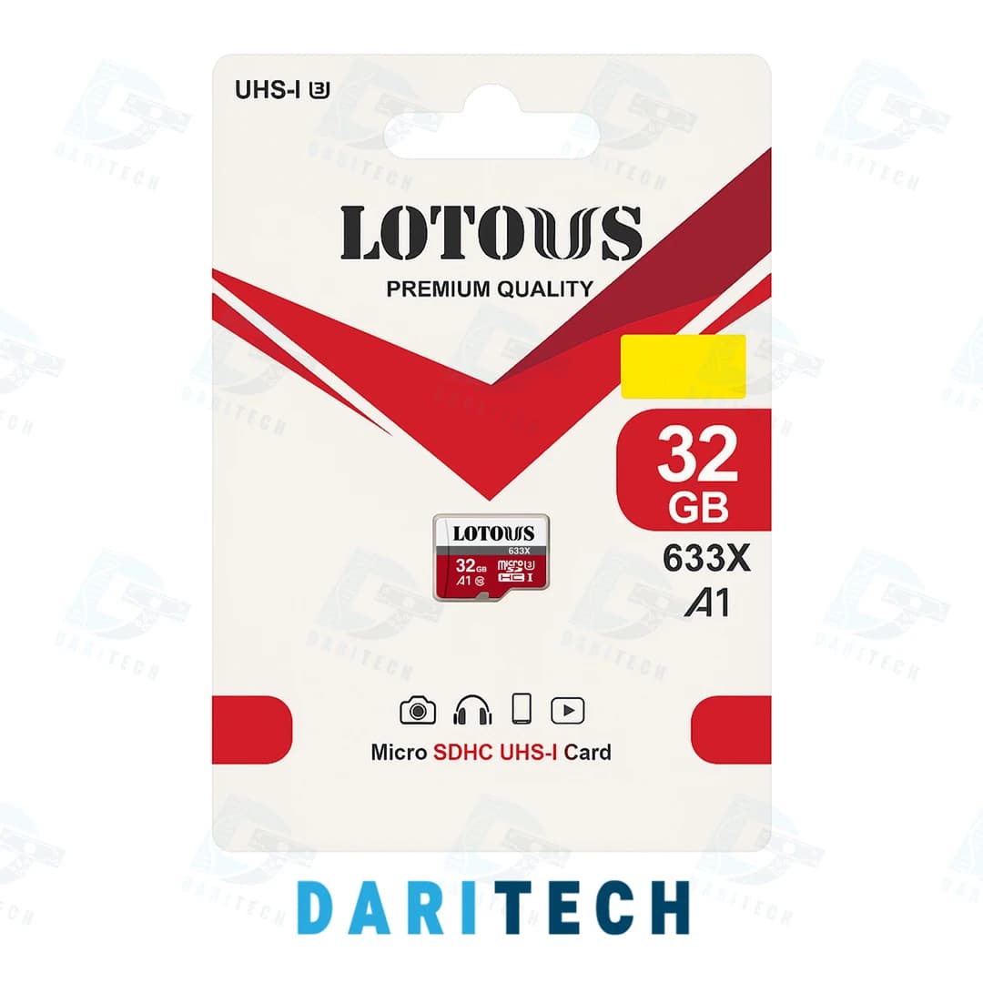 مموری کارت microSDHC لوتوس استاندارد U3 A1 مدل 633X ظرفیت ۳۲ گیگابایت