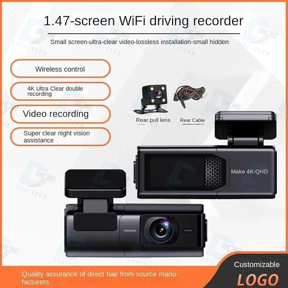 دوربین ثبت وقایع خودرو ، ماشین وای فای WiFi دو لنز مدل K13 — تصویر ۱۰