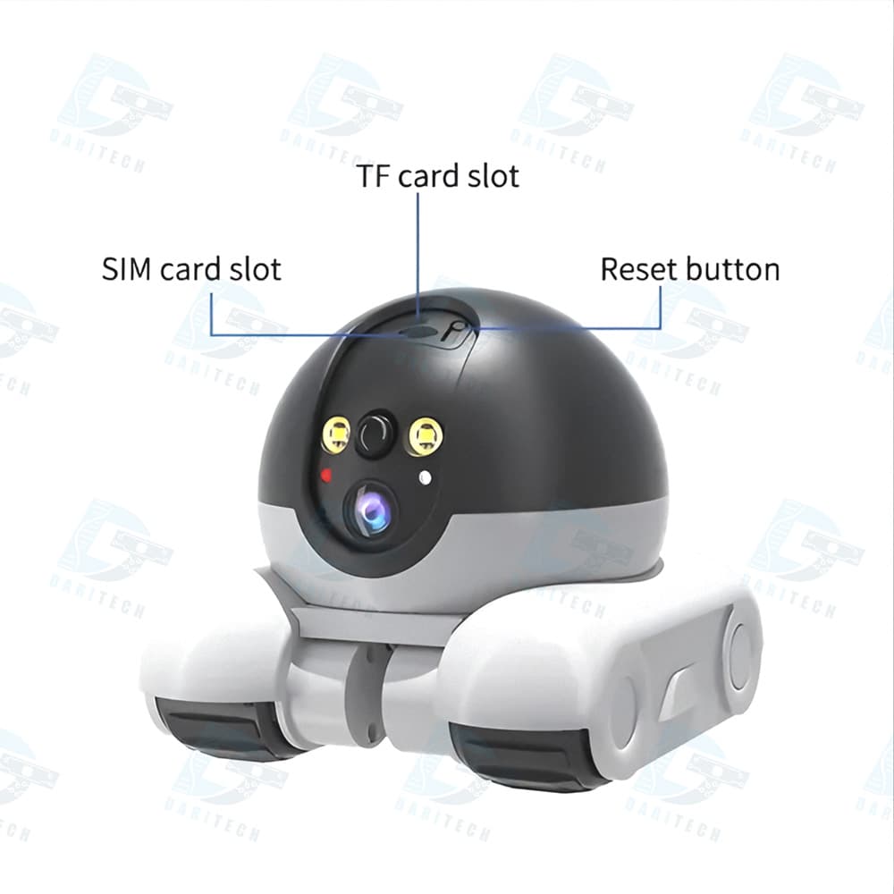 دوربین رباتیک مراقبت از کودک، سالمند و حیوانات خانگی سیمکارتی هوشمند 2K مدل ROBOT CAM — تصویر ۱۰