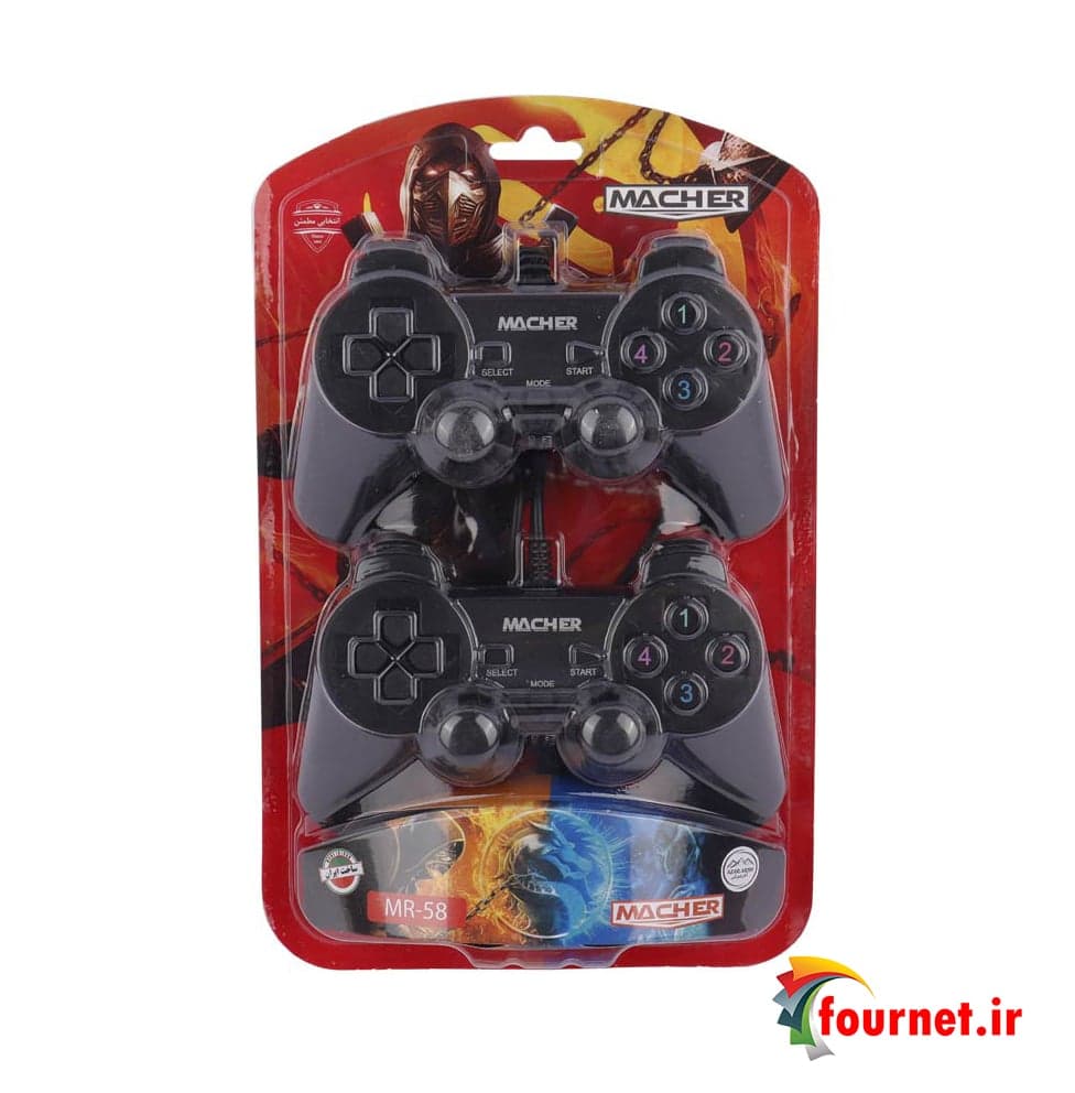 دسته بازی کامپیوتر دوبل شوکدار مچر مدل MR-58 — تصویر ۳