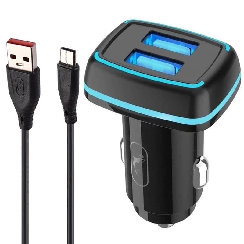 شارژر فندکی فست شارژ Sky Dolphin SZ18T 3.4A 15W + کابل تایپ سی — تصویر ۴