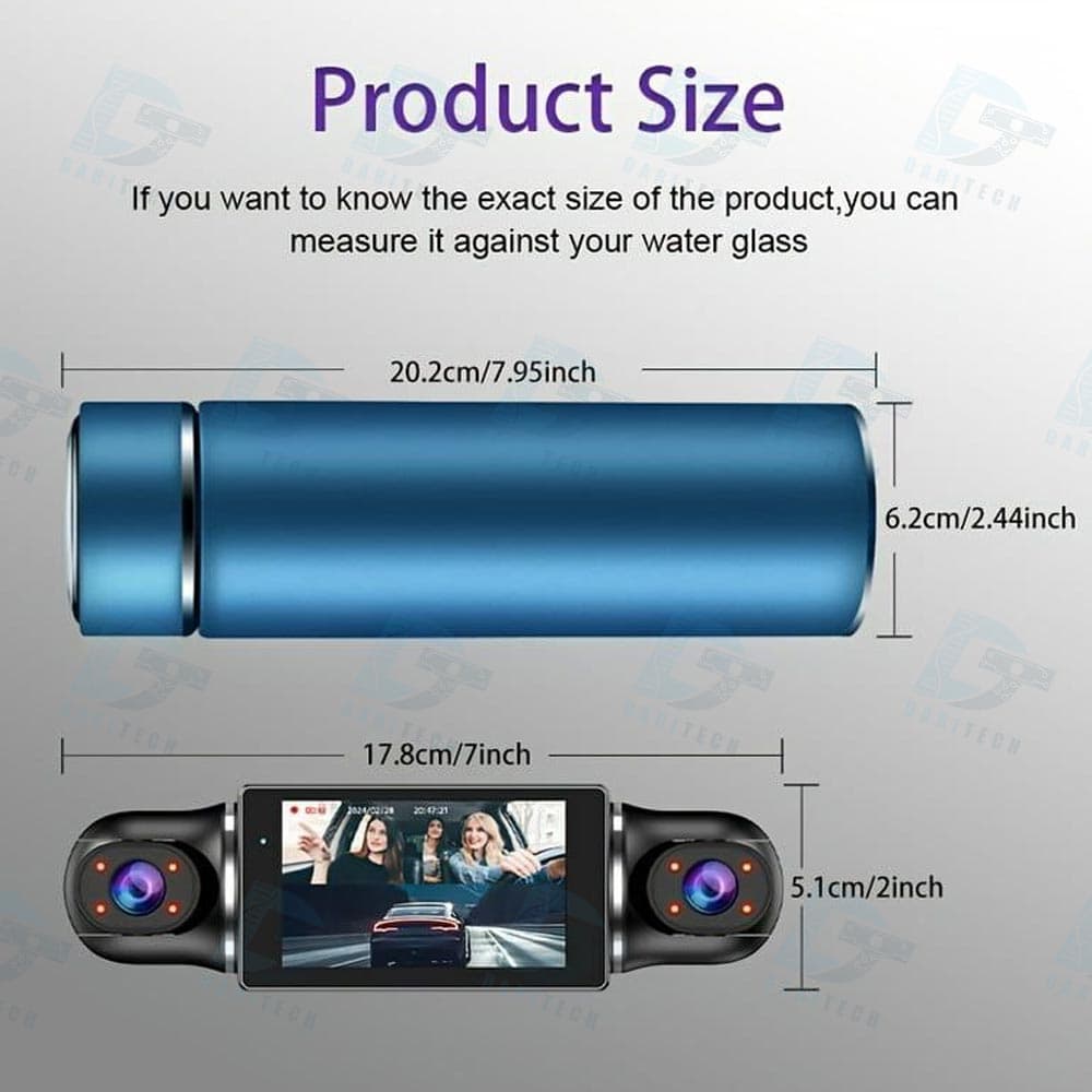 دوربین ثبت وقایع خودرو ماشین 360 درجه 4 لنز مدل M100 Pro — تصویر ۱۱