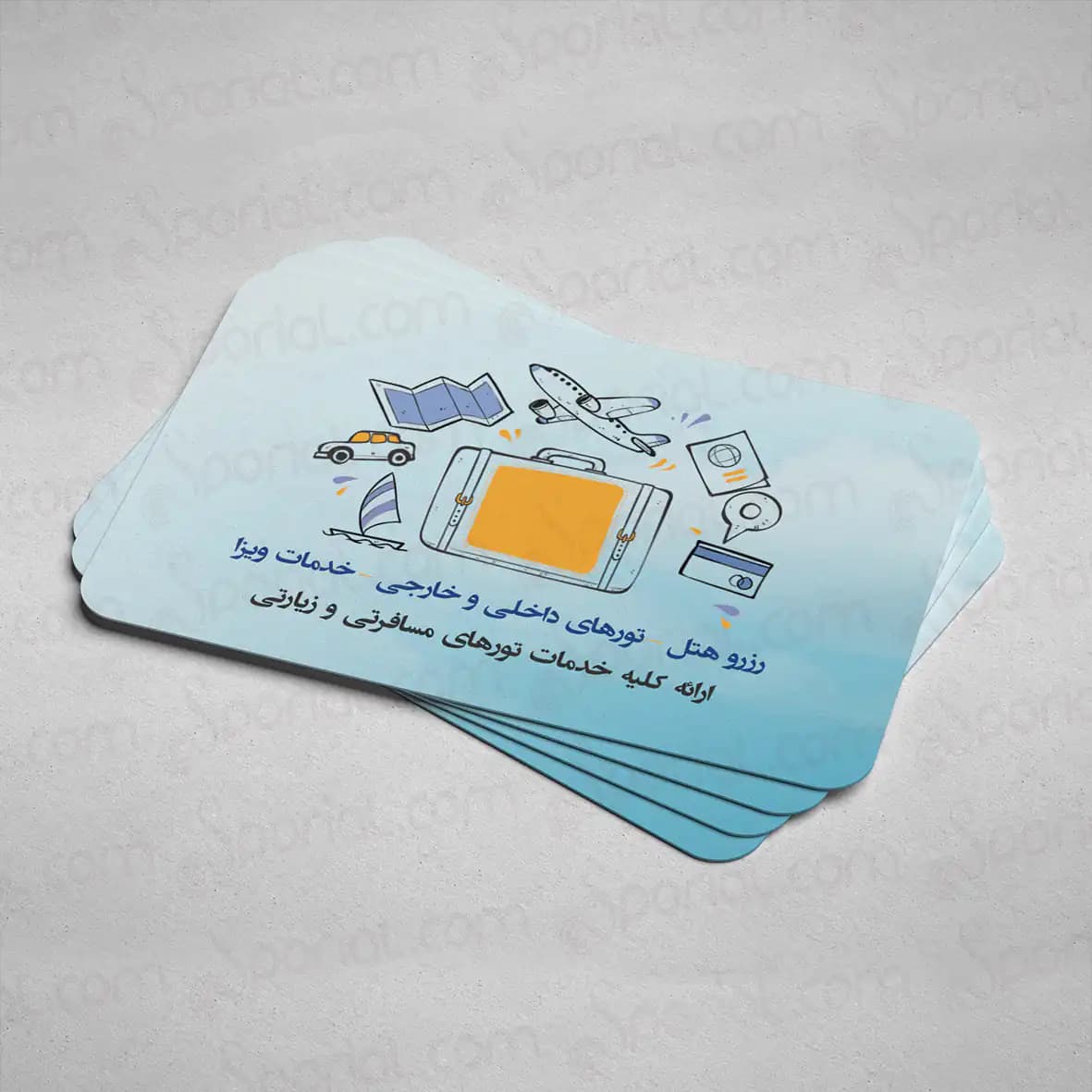 دانلود کارت ویزیت آژانس مسافرتی کد 95 — تصویر ۲