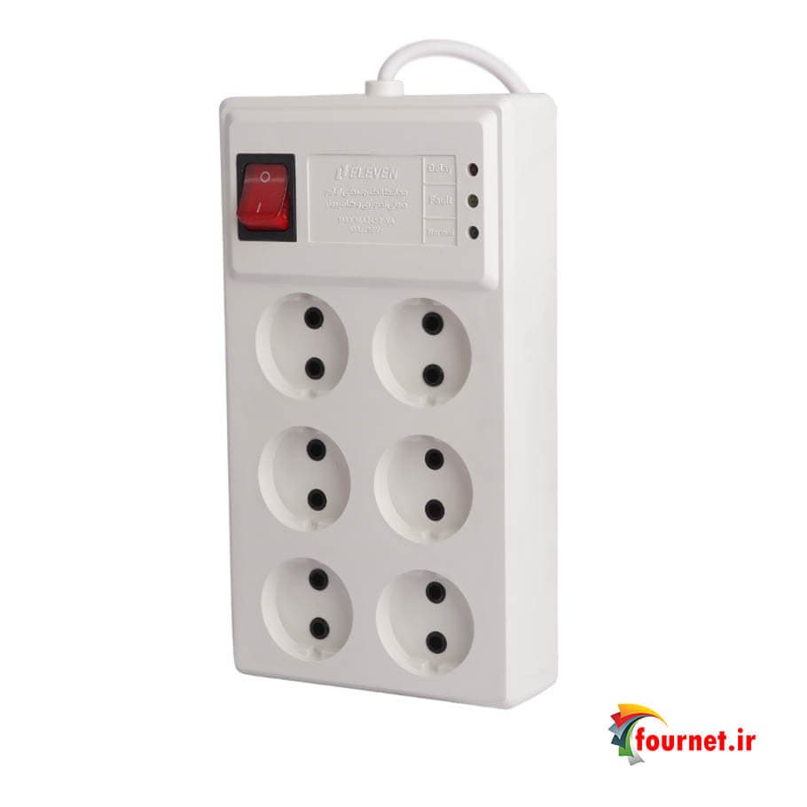 محافظ برق ۶ خانه الون با کابل 3 متری VP9006 — تصویر ۶