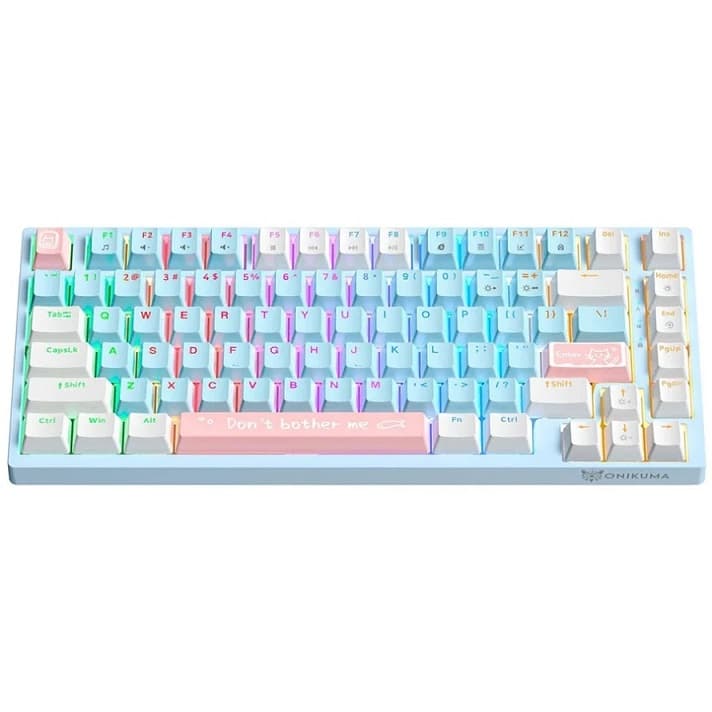 کیبورد گیمینگ مکانیکال RGB اونیکوما مدل Onikuma G52 آبی صورتی