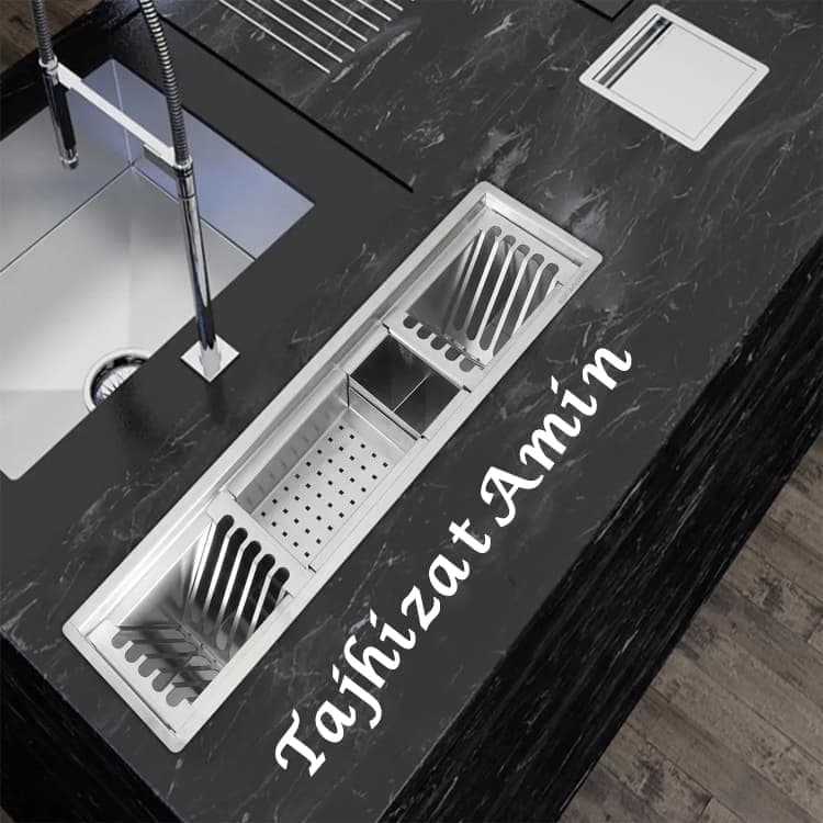 آبچکان توکار کابینت طلایی — تصویر ۳